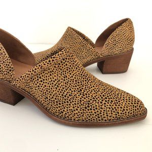 Madewell "The Brady Lowcut Bootie" Spotted Calf Hair